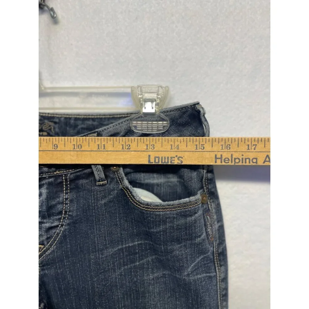 Silver Jeans Santorini Women's Size 28 Cropped Denim Capri Blue Jeans - Picture 8 of 15
